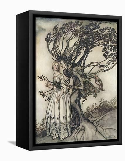 Old Woman in the Wood-Arthur Rackham-Framed Premier Image Canvas