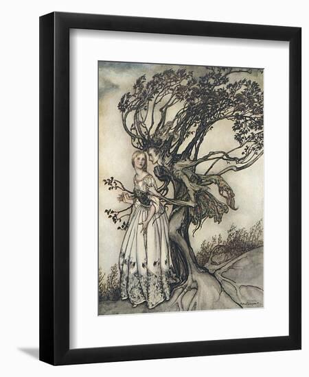Old Woman in the Wood-Arthur Rackham-Framed Premium Photographic Print