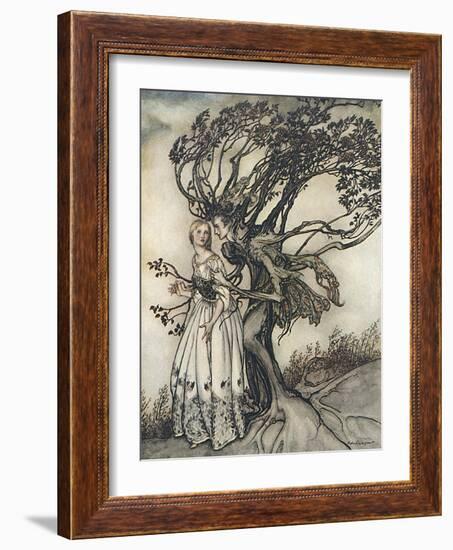 Old Woman in the Wood-Arthur Rackham-Framed Photographic Print