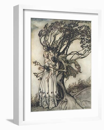 Old Woman in the Wood-Arthur Rackham-Framed Photographic Print