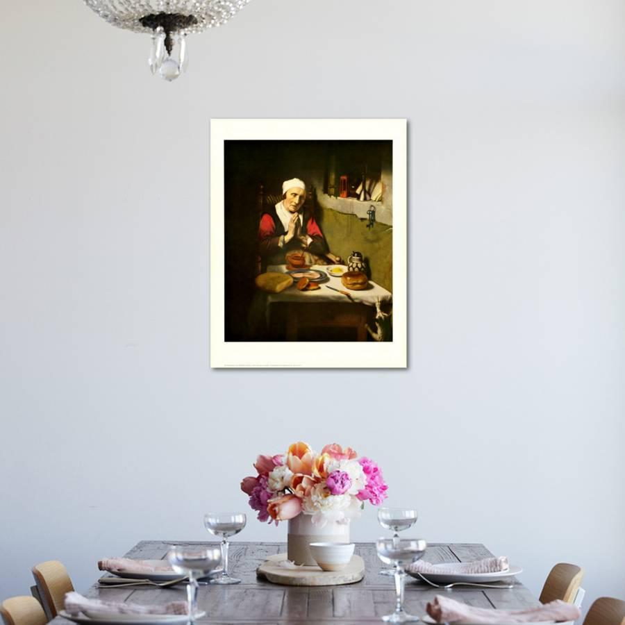 All About Old Woman Praying At Dinner Table Daily Bread Religious Vintage Gratitude Framed Picture Old Woman Praying At Table Nice