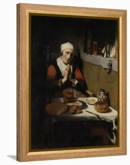 Old Woman Saying Grace, known as ‘The Prayer Without End’, C.1656-Nicolaes Maes-Framed Premier Image Canvas