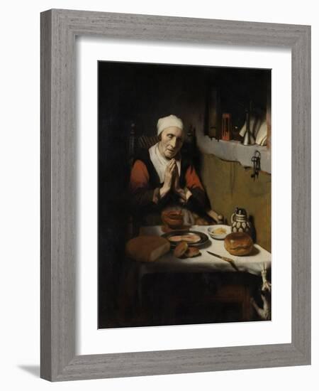 Old Woman Saying Grace, known as ‘The Prayer Without End’, C.1656-Nicolaes Maes-Framed Giclee Print