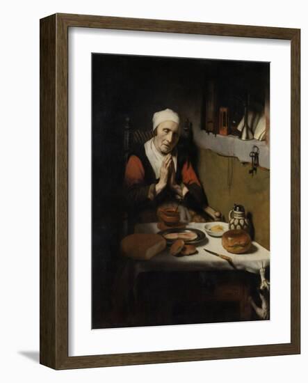 Old Woman Saying Grace, known as ‘The Prayer Without End’, C.1656-Nicolaes Maes-Framed Giclee Print