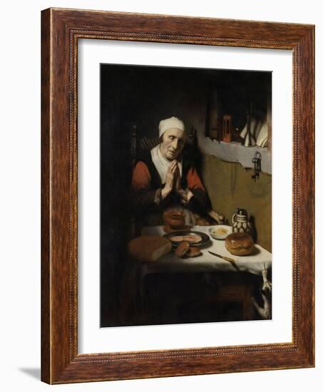 Old Woman Saying Grace, known as ‘The Prayer Without End’, C.1656-Nicolaes Maes-Framed Giclee Print