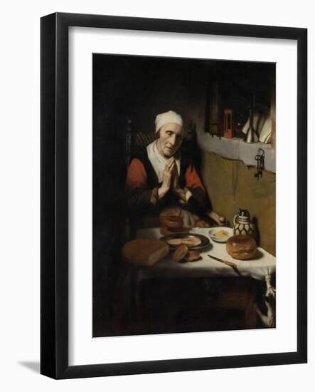 Old Woman Saying Grace, known as ‘The Prayer Without End’, C.1656-Nicolaes Maes-Framed Giclee Print