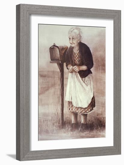 Old Woman Waiting by the Mailbox-Dianne Dengel-Framed Giclee Print