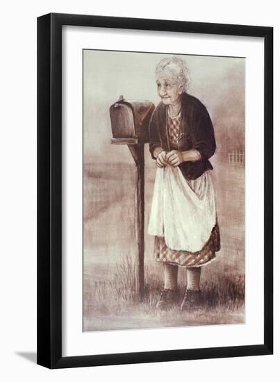 Old Woman Waiting by the Mailbox-Dianne Dengel-Framed Giclee Print