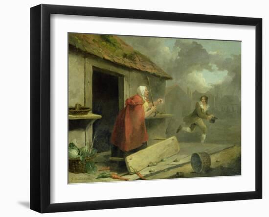 Old Woman Waving a Stick at a Boy, 1793-George Morland-Framed Giclee Print