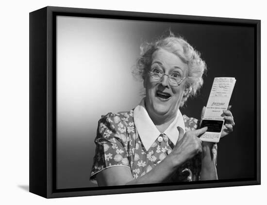 Old Woman with Excited Expression-Philip Gendreau-Framed Premier Image Canvas