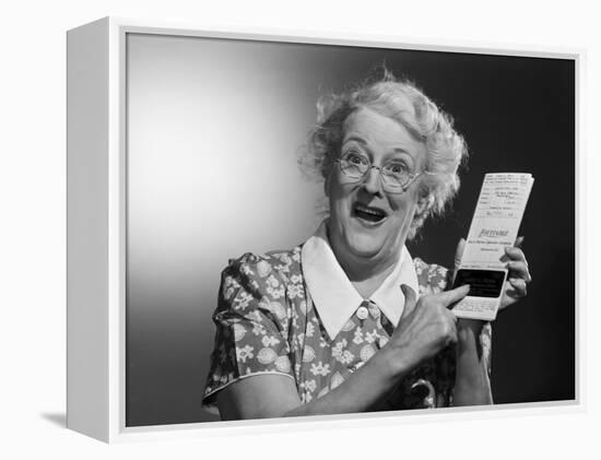 Old Woman with Excited Expression-Philip Gendreau-Framed Premier Image Canvas