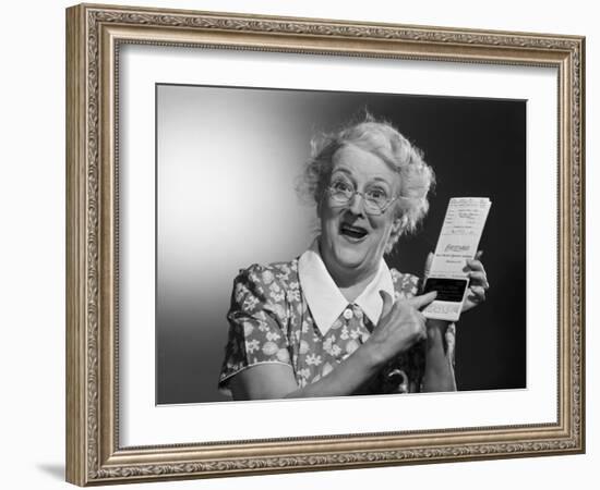 Old Woman with Excited Expression-Philip Gendreau-Framed Photographic Print