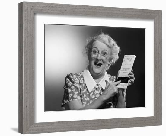 Old Woman with Excited Expression-Philip Gendreau-Framed Photographic Print