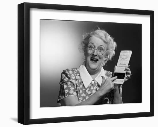 Old Woman with Excited Expression-Philip Gendreau-Framed Photographic Print