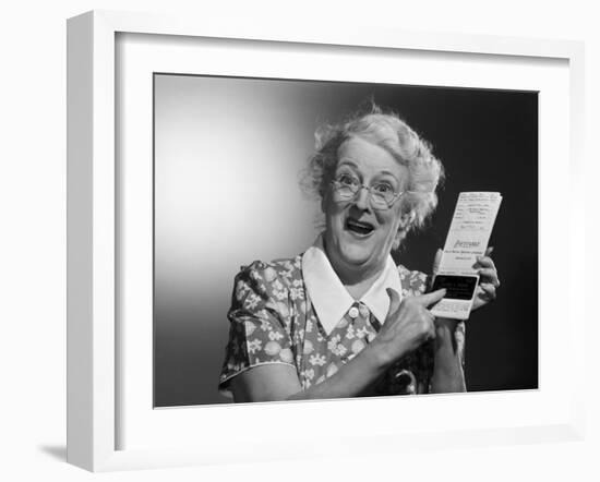 Old Woman with Excited Expression-Philip Gendreau-Framed Photographic Print