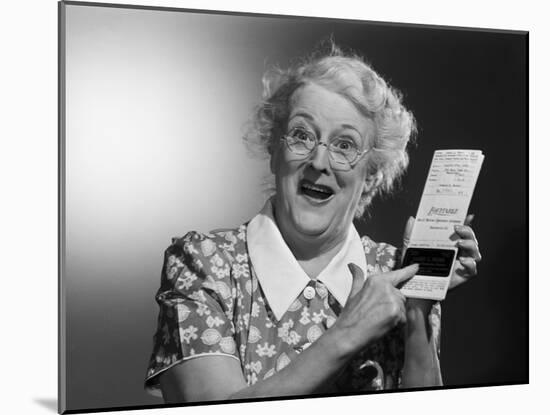 Old Woman with Excited Expression-Philip Gendreau-Mounted Photographic Print
