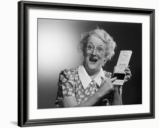 Old Woman with Excited Expression-Philip Gendreau-Framed Photographic Print