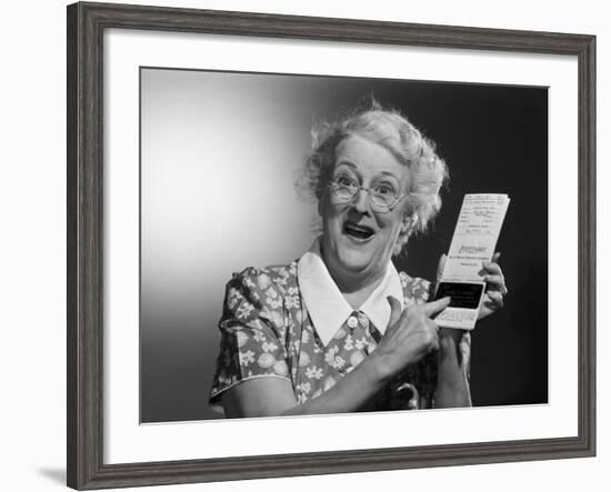 Old Woman with Excited Expression-Philip Gendreau-Framed Photographic Print