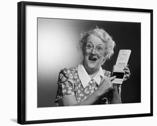 Old Woman with Excited Expression-Philip Gendreau-Framed Photographic Print