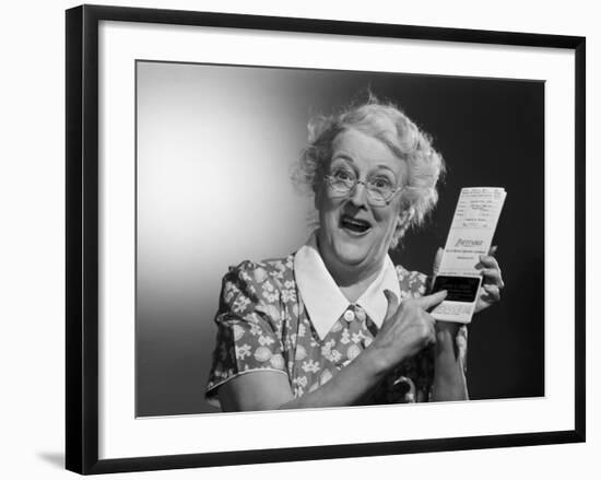 Old Woman with Excited Expression-Philip Gendreau-Framed Photographic Print