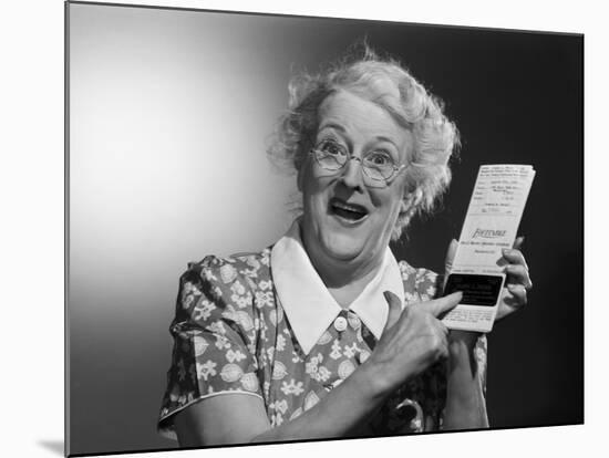 Old Woman with Excited Expression-Philip Gendreau-Mounted Photographic Print