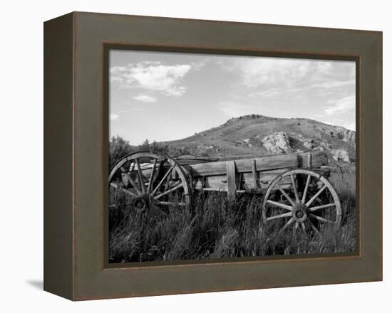Old Wood Wagon near Mining Ghost Town at Bannack State Park, Montana, USA-Jamie & Judy Wild-Framed Premier Image Canvas