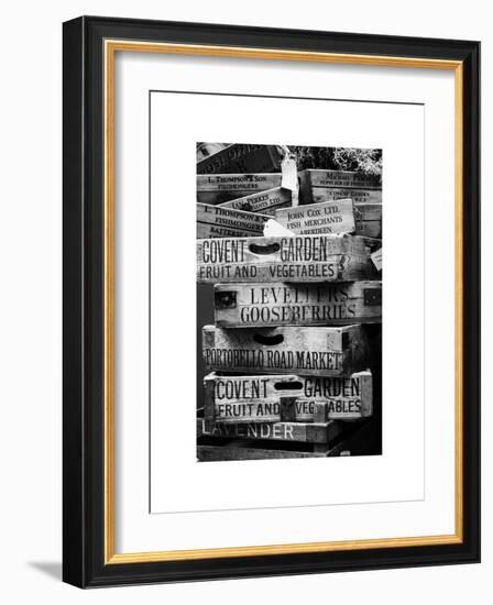 Old Wooden Crates used on Markets in London - Portobello Road Market - Notting Hill - UK - England-Philippe Hugonnard-Framed Art Print