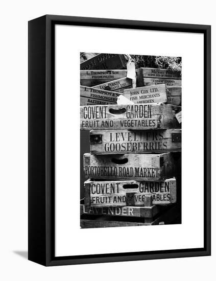 Old Wooden Crates used on Markets in London - Portobello Road Market - Notting Hill - UK - England-Philippe Hugonnard-Framed Stretched Canvas