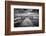 Old Wooden Jetty, Pier, during Storm on the Sea. Dramatic Sky with Dark, Heavy Clouds. Black and Wh-Michal Bednarek-Framed Photographic Print