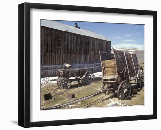 Old Wooden Wagons-null-Framed Photographic Print