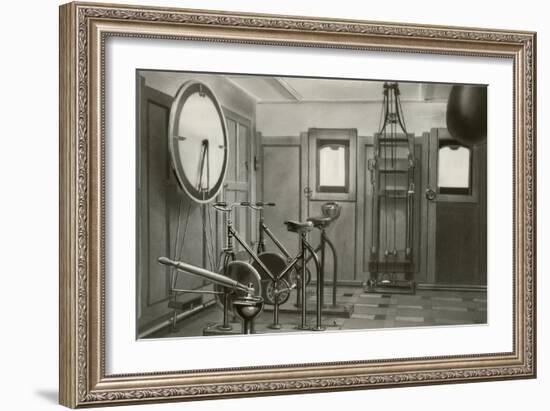 Old Work Out Gym-null-Framed Art Print