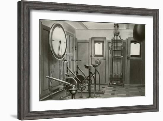 Old Work Out Gym-null-Framed Art Print