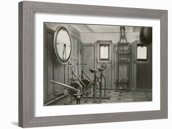 Old Work Out Gym-null-Framed Art Print