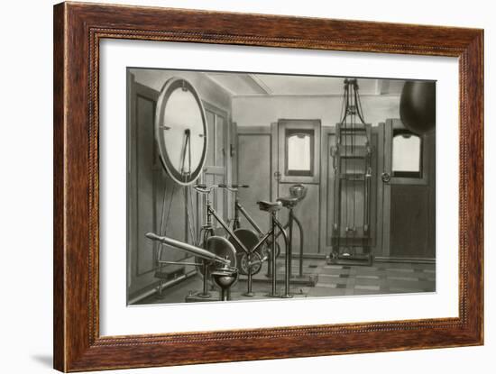 Old Work Out Gym-null-Framed Art Print