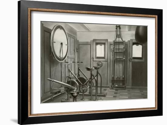 Old Work Out Gym-null-Framed Art Print