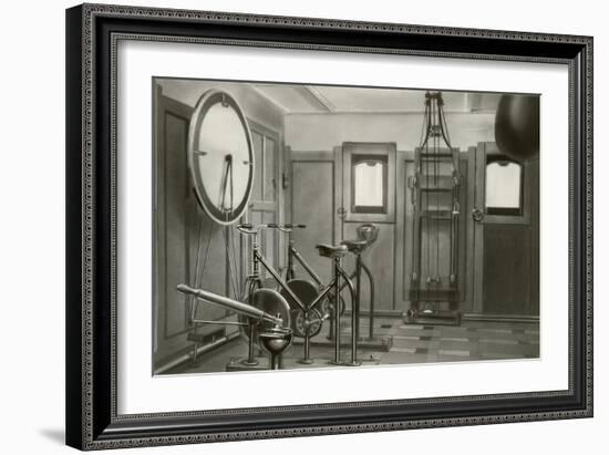 Old Work Out Gym-null-Framed Art Print