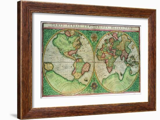 Old World Map 1587-null-Framed Giclee Print