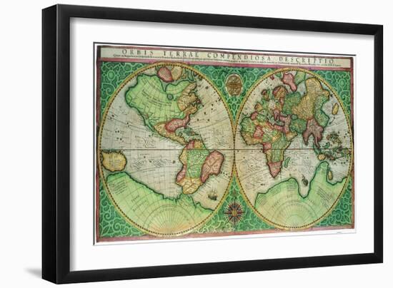 Old World Map 1587-null-Framed Giclee Print