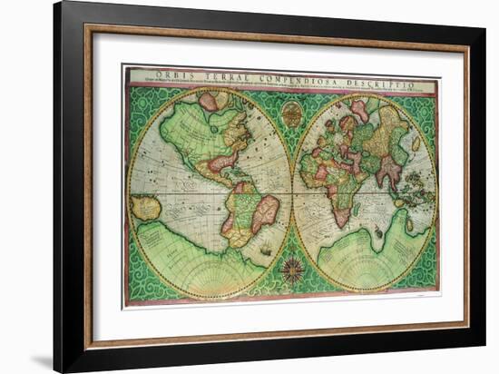 Old World Map 1587-null-Framed Giclee Print