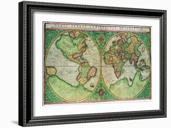 Old World Map 1587-null-Framed Giclee Print