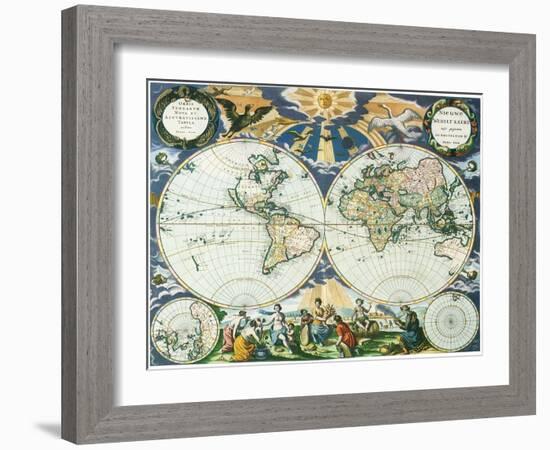 Old World Map 1666-Pieter Goos-Framed Giclee Print