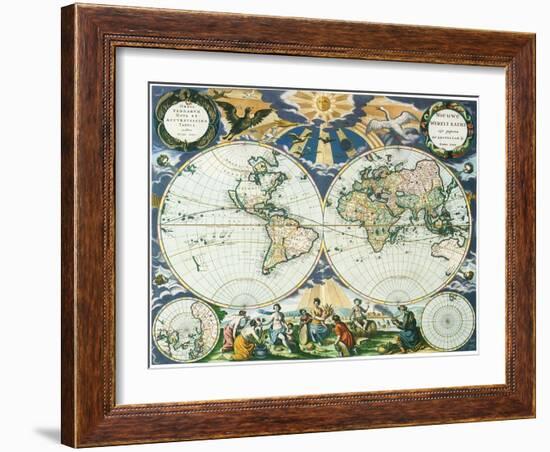 Old World Map 1666-Pieter Goos-Framed Giclee Print