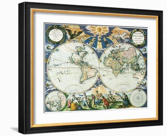 Old World Map 1666-Pieter Goos-Framed Giclee Print