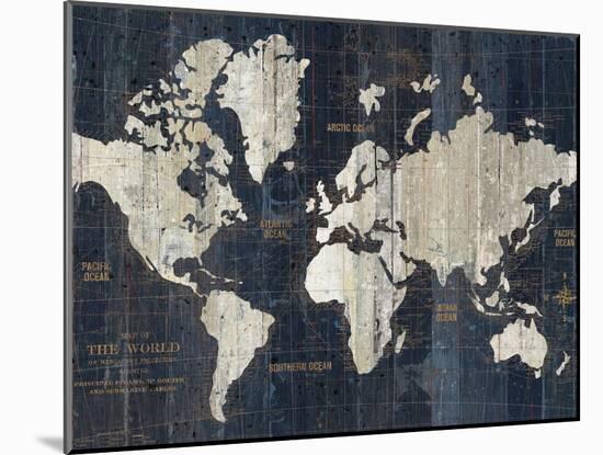 Old World Map Blue Crop-Wild Apple Portfolio-Mounted Art Print