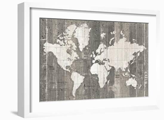 Old World Map Neutral-Wild Apple Portfolio-Framed Art Print