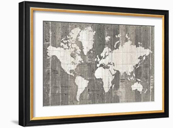 Old World Map Neutral-Wild Apple Portfolio-Framed Art Print