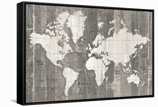 Old World Map Neutral-Wild Apple Portfolio-Framed Stretched Canvas