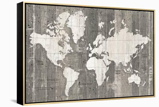 Old World Map Neutral-Wild Apple Portfolio-Framed Stretched Canvas