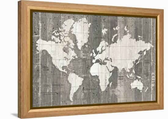 Old World Map Neutral-Wild Apple Portfolio-Framed Stretched Canvas