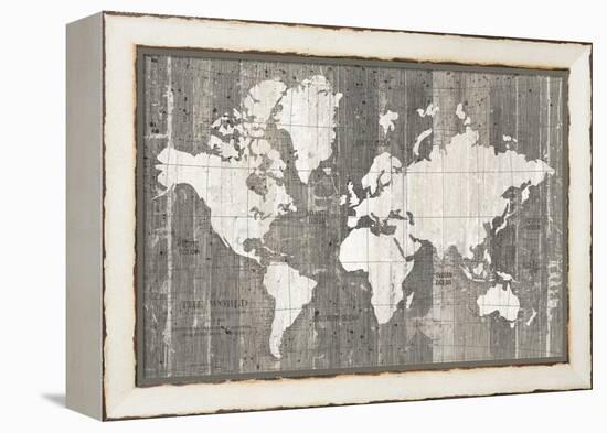 Old World Map Neutral-Wild Apple Portfolio-Framed Stretched Canvas